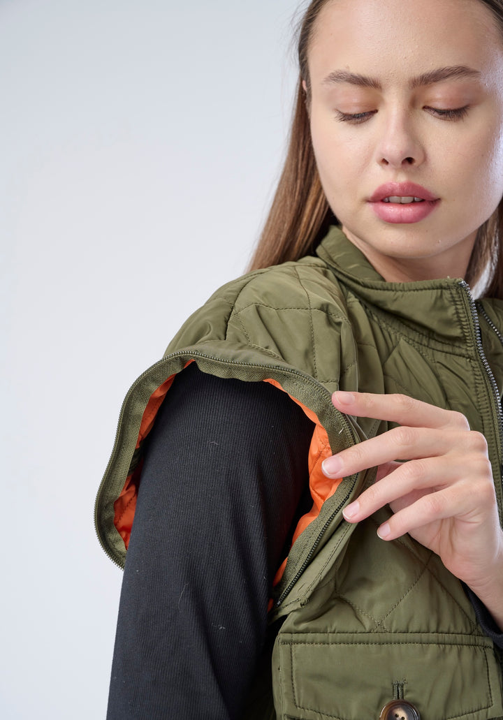 Sherpa Drop Shoulder Convertible Jacket