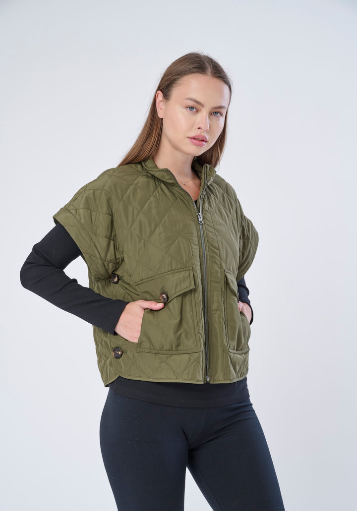 Sherpa Drop Shoulder Convertible Jacket