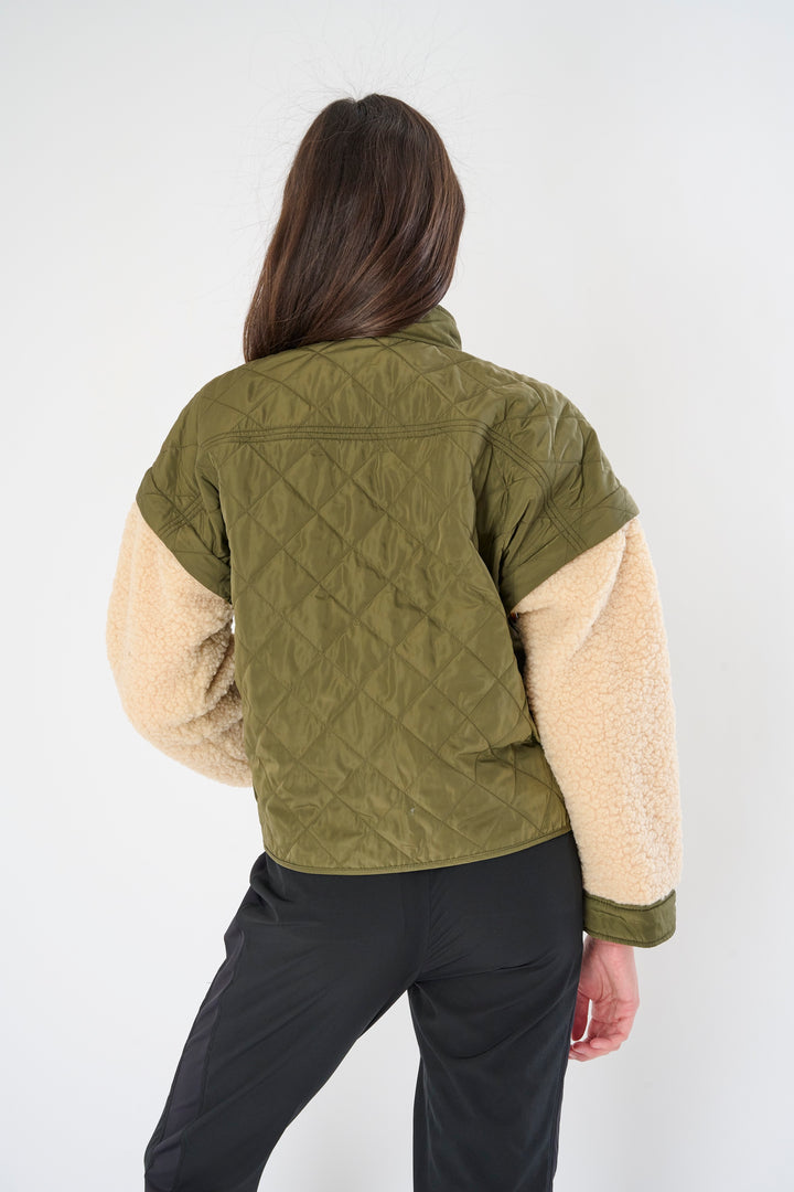 Sherpa Drop Shoulder Convertible Jacket