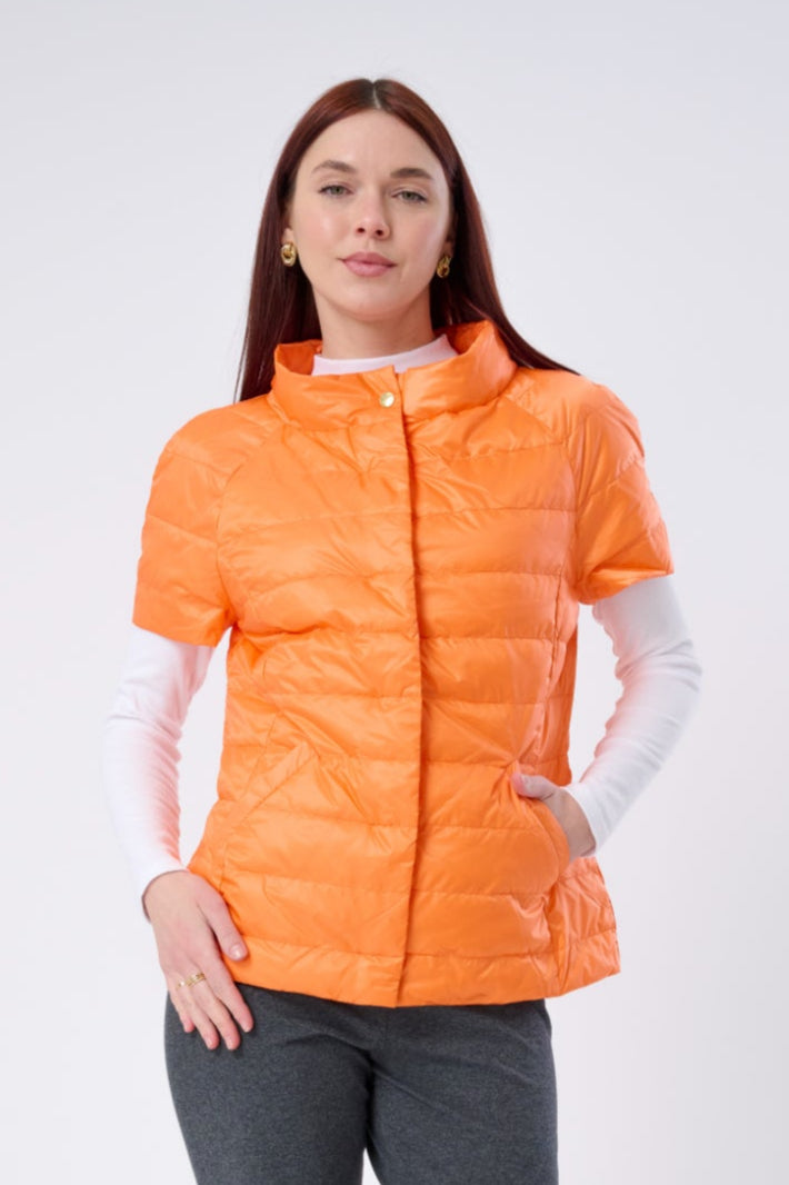 Quilted Puffer Vest Women's Short Sleeve Down Jacket Discount