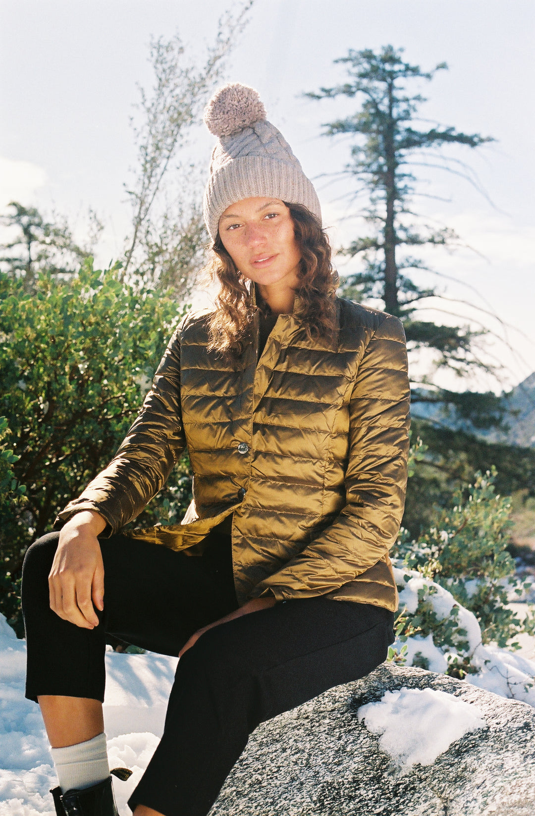 Button Down Puffer Blazer Jacket