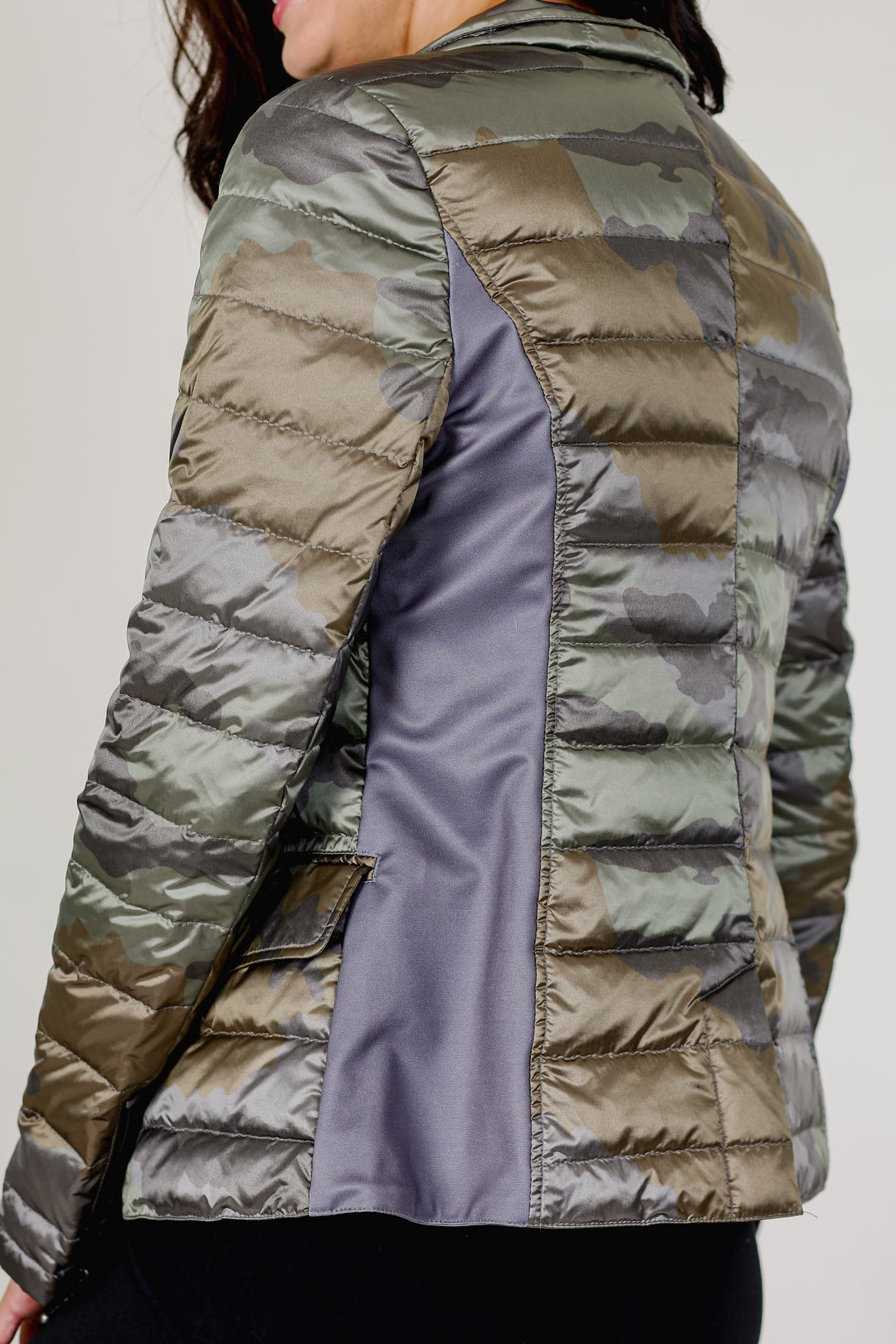 Button Down Puffer Blazer Jacket