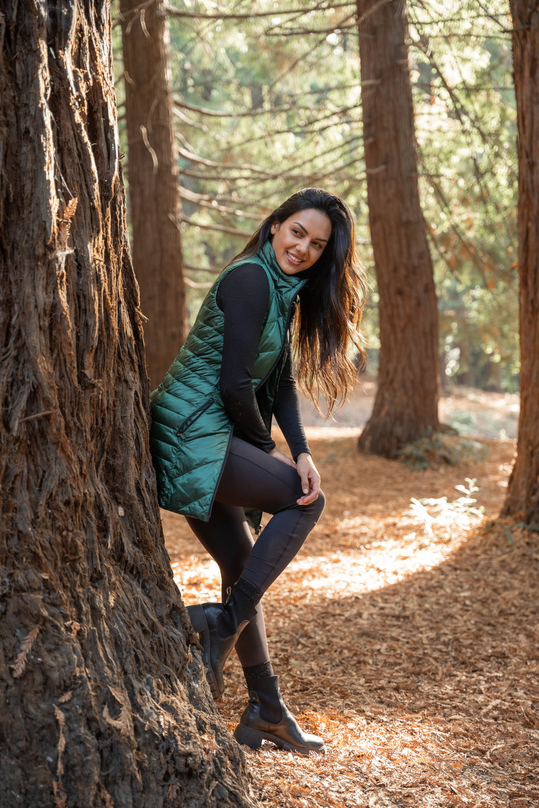 Metallic Chevron Quilted Vest