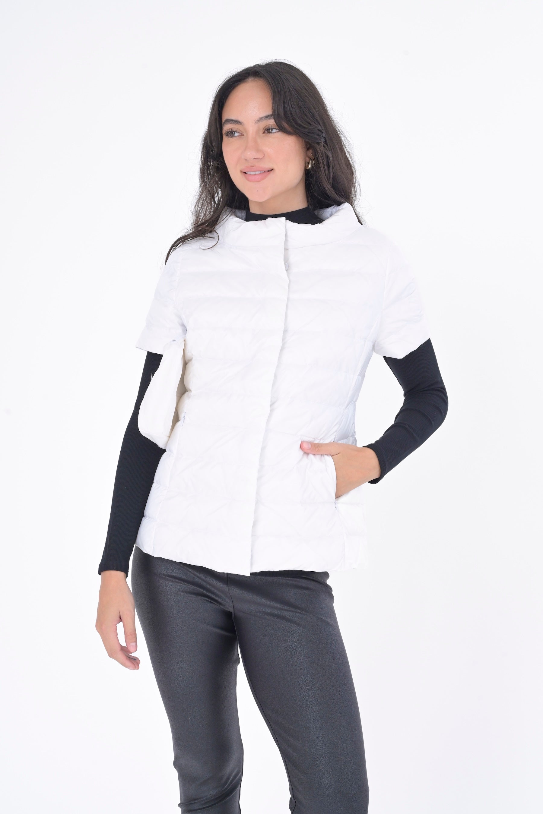 ジャケット・アウター yummmy 50%OFF【CAMBIO(カンビオ)】Color SchemeCardboard Knit Hood Jacket