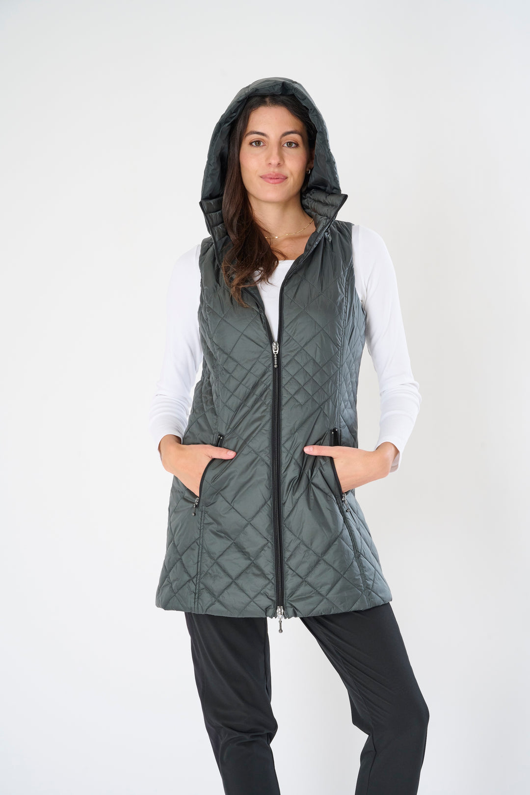 Long Quilted Vest