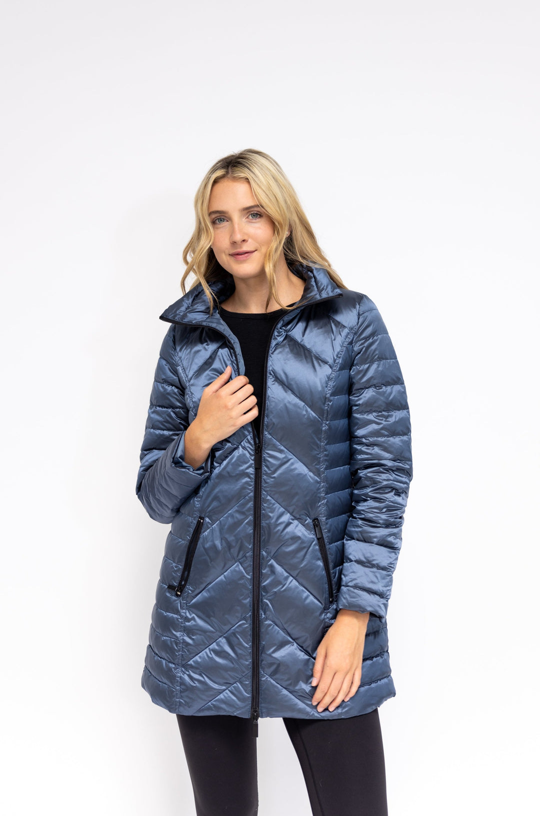 Chevron Quilted Coat