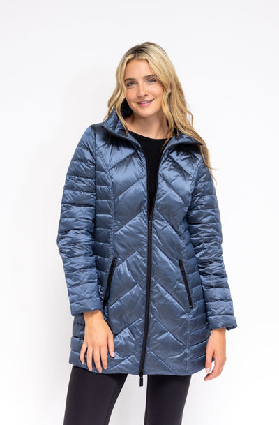 Chevron Quilted Coat