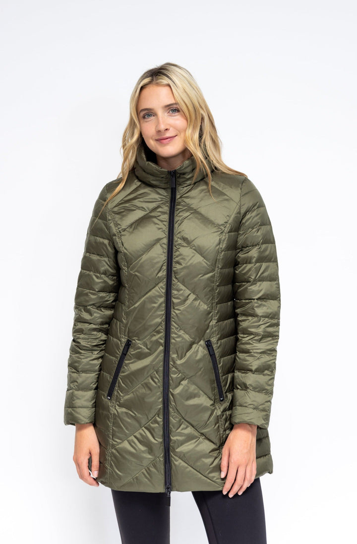 Chevron Quilted Coat