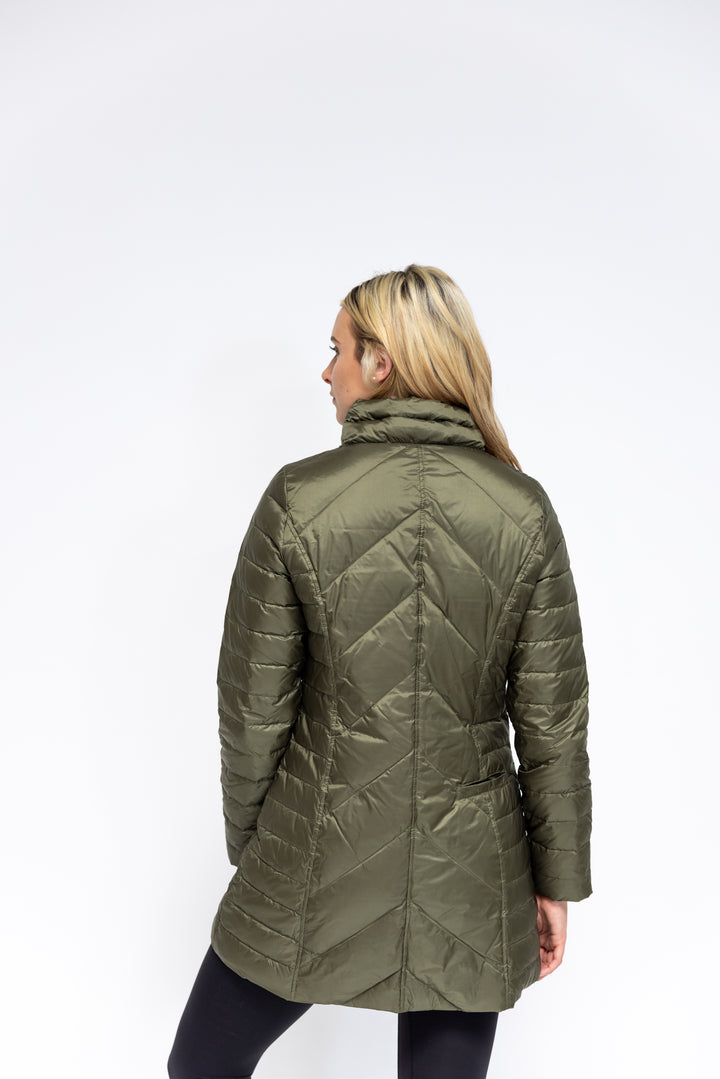 Chevron Quilted Coat