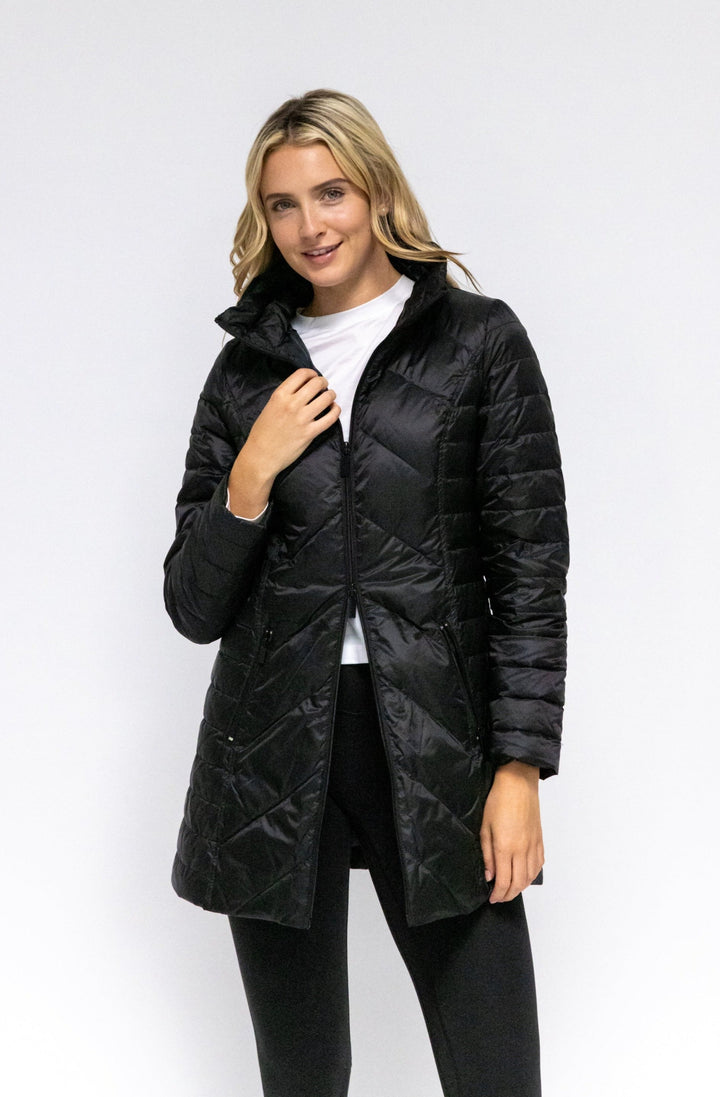 Chevron Quilted Coat