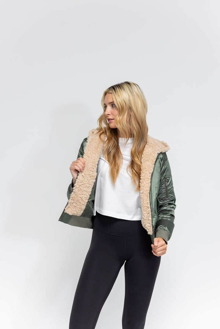 The Sherpa Hood Bomber Jacket