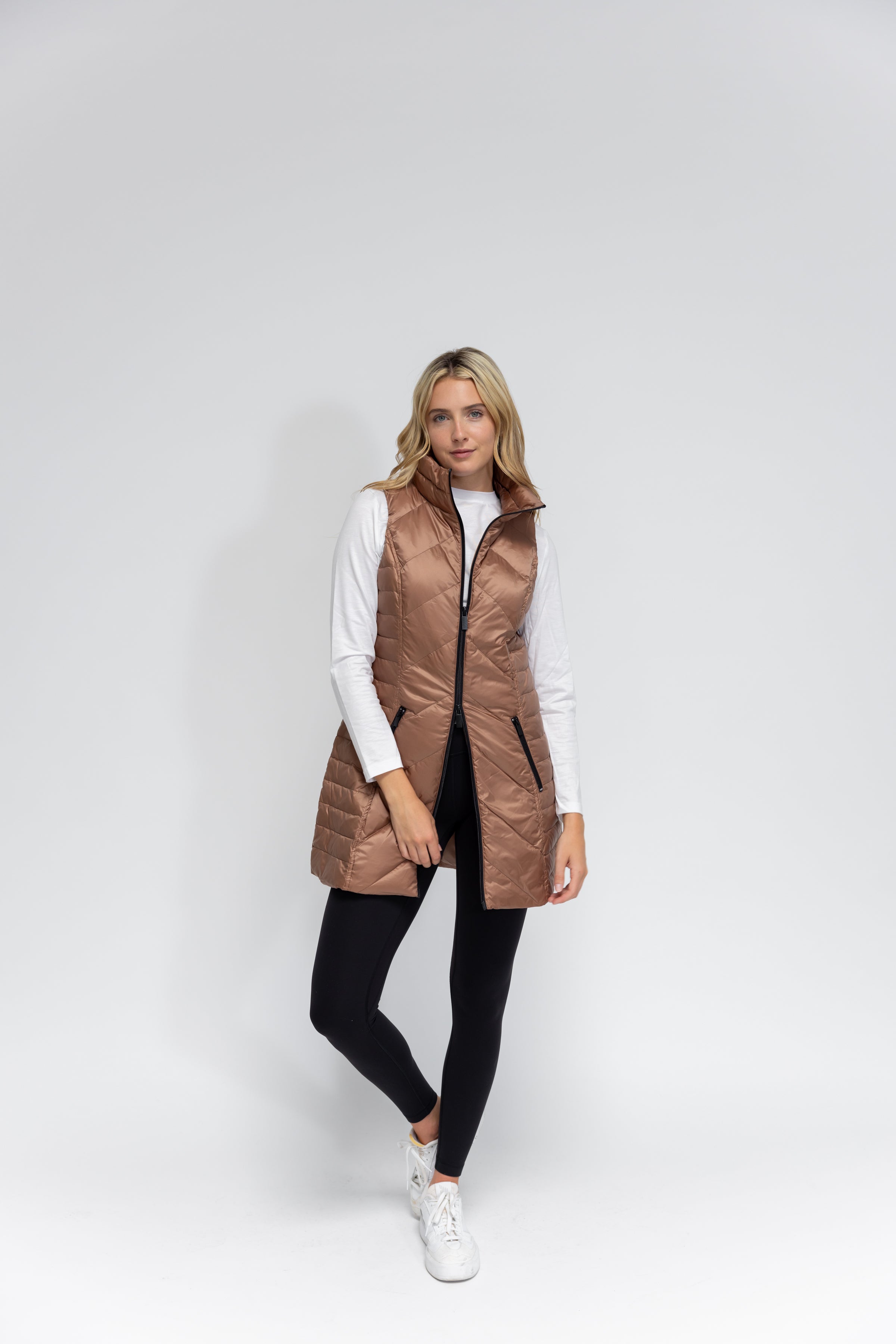 Metallic Chevron Quilted Vest – MyAnorak