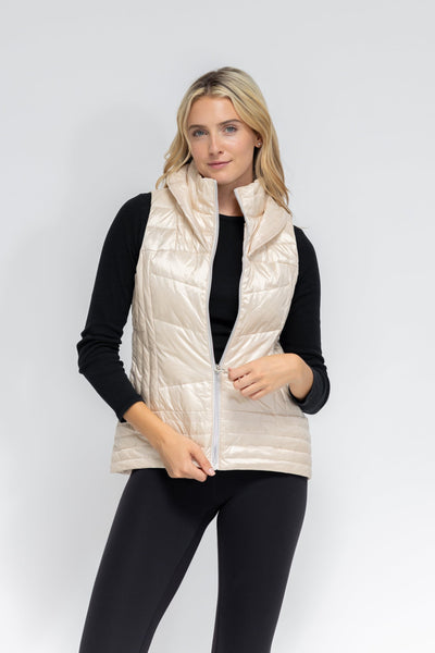 Metallic Quilted Vest
