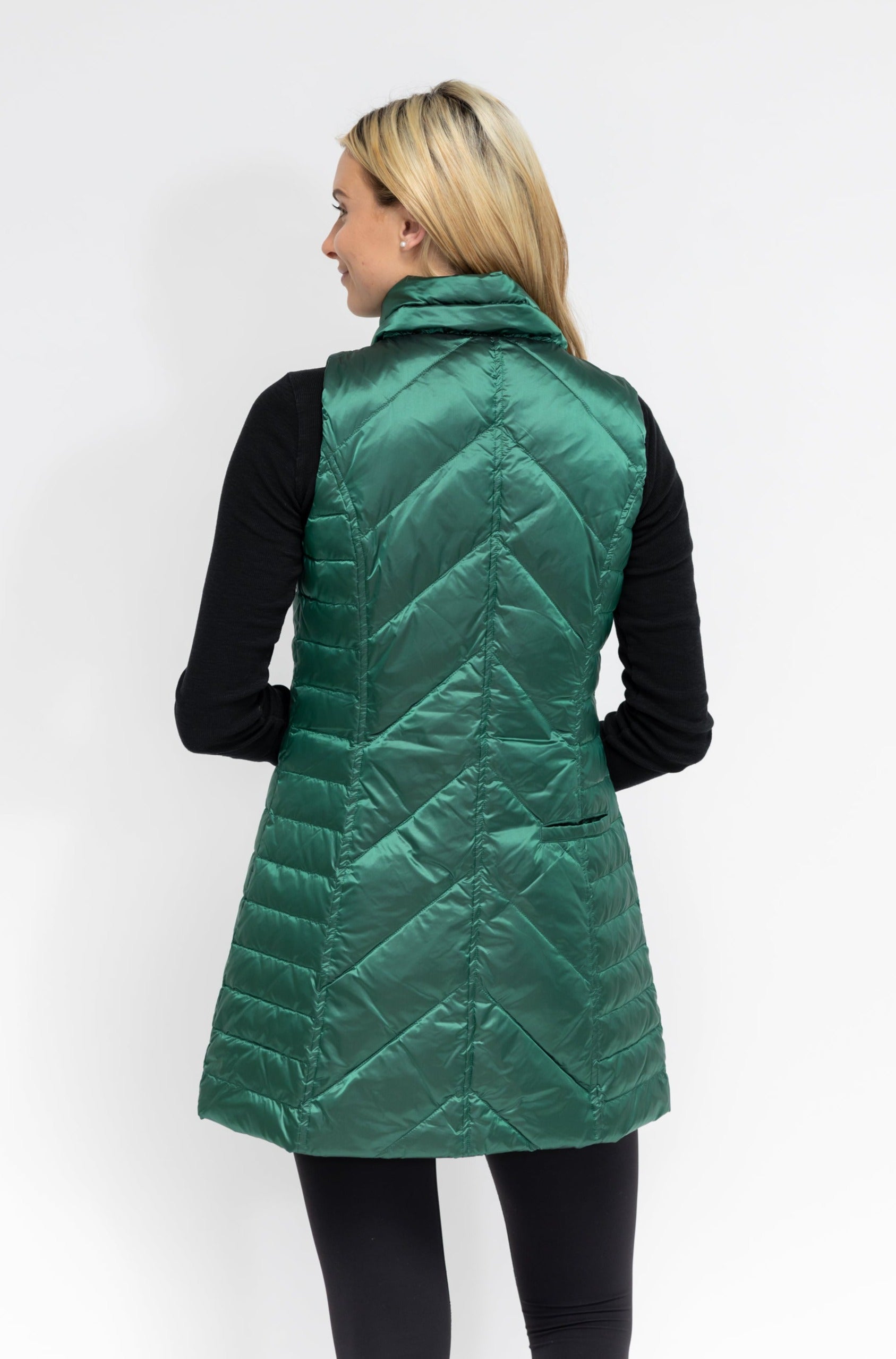 Metallic Chevron Quilted Vest – MyAnorak