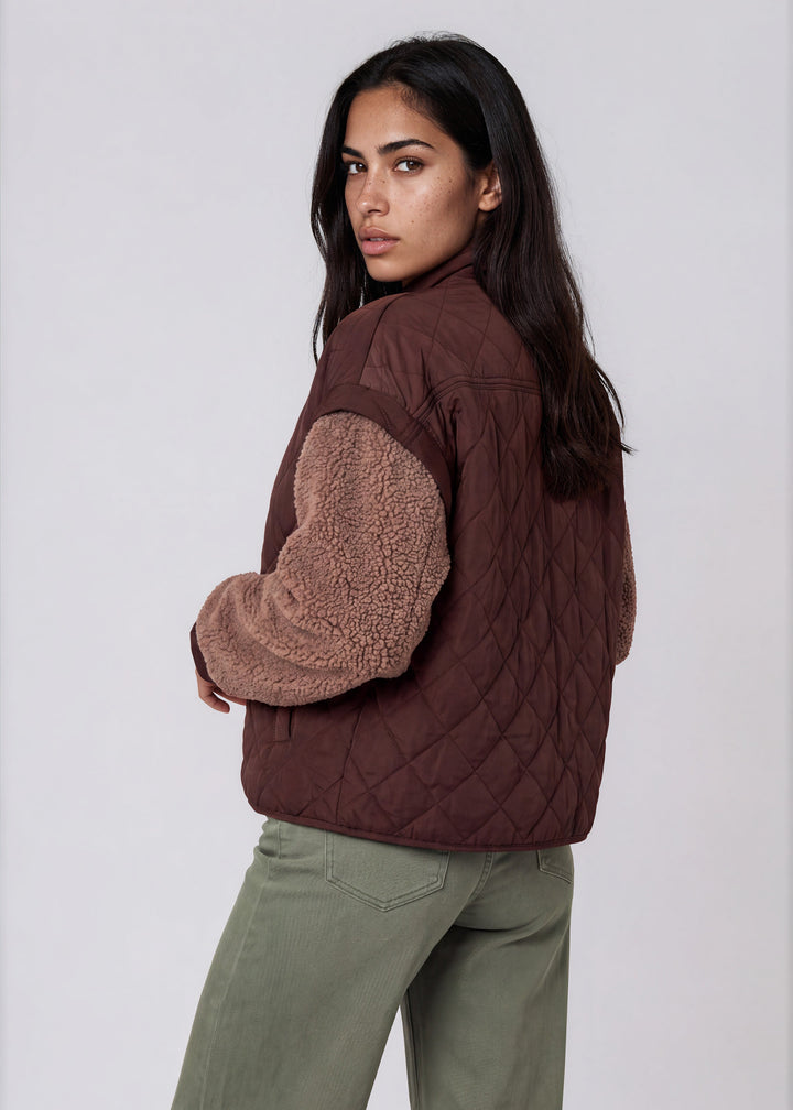 Sherpa Drop Shoulder Convertible Jacket