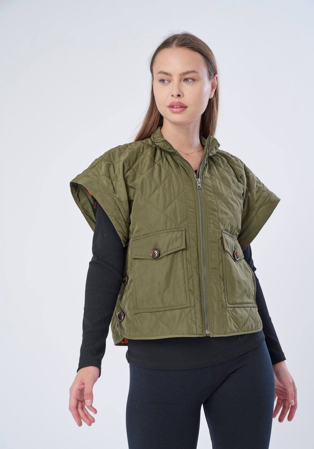 Drop Shape Jacket Sherpa Drop Shoulder Convertible Women's Jacket | MyAnorak