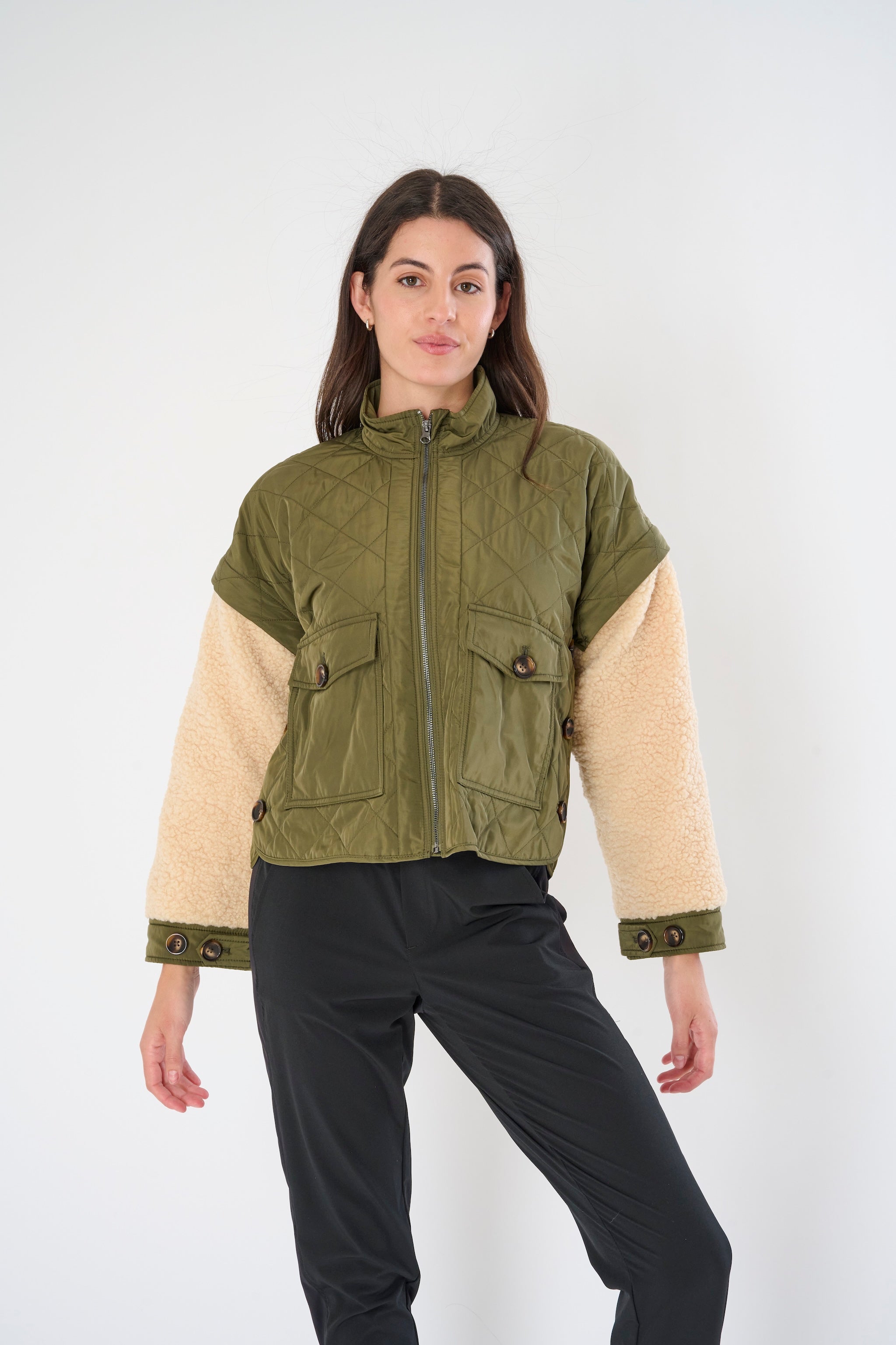 Sherpa Drop Shoulder Convertible Jacket – MyAnorak