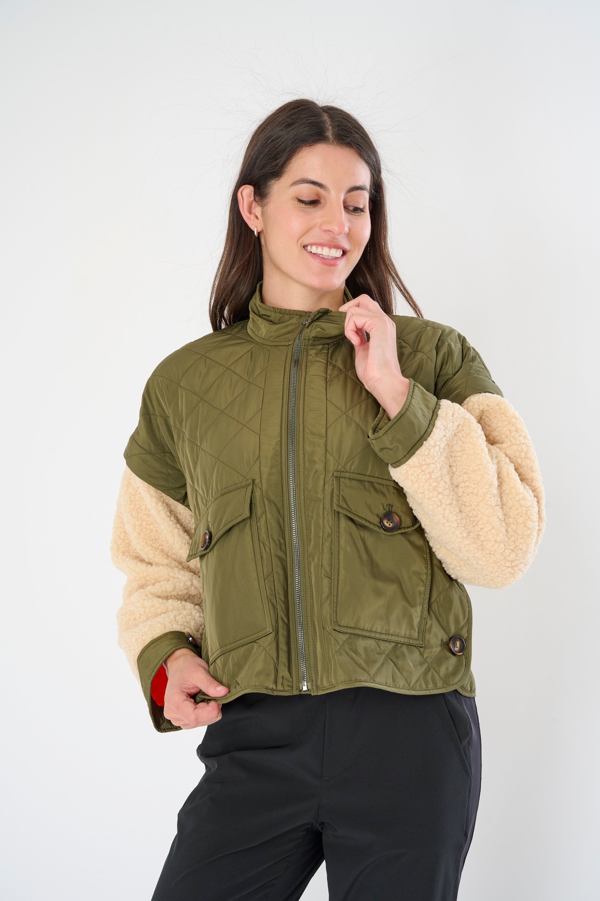 Sherpa Drop Shoulder Convertible Jacket – MyAnorak