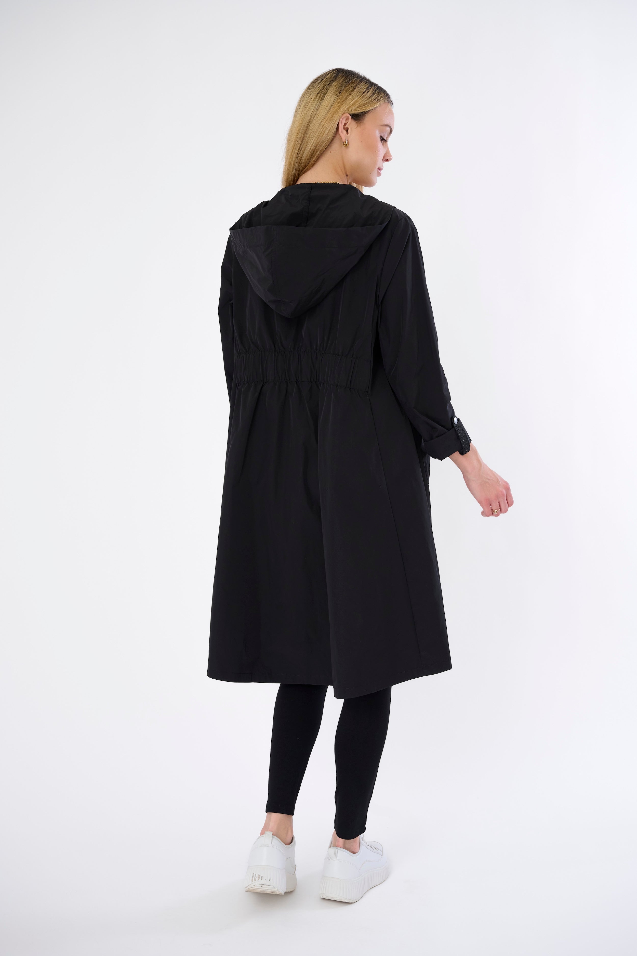 Women's Duster Coat - Hooded Trapeze Duster Taffeta – MyAnorak