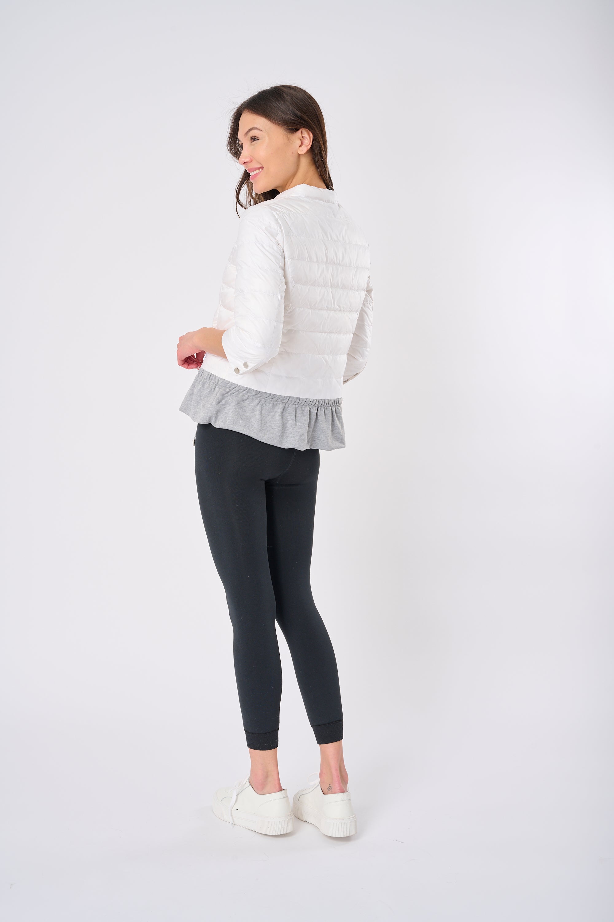 Quilted Knit Peplum Puffer Jacket – MyAnorak