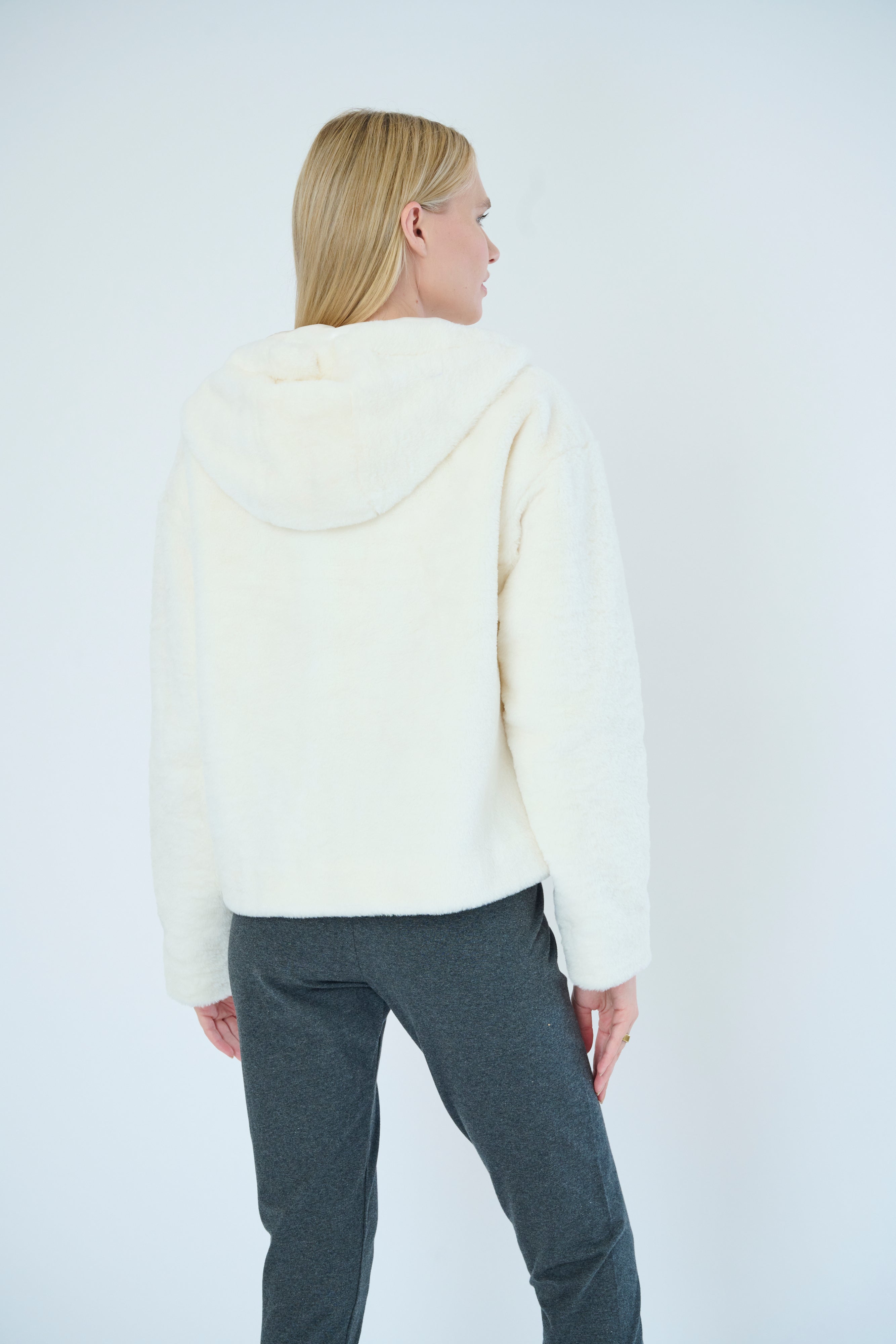 ジャケット・アウター Faux Fur Hoodie Duffle Coat cloud Unique Arctic Fox Fur Lined Hooded Men's Duffel Coat