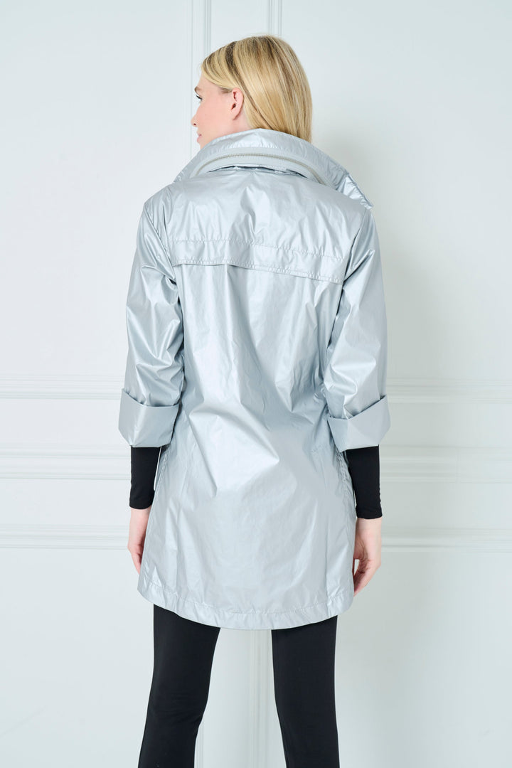 Silver Metallic Rain Jacket