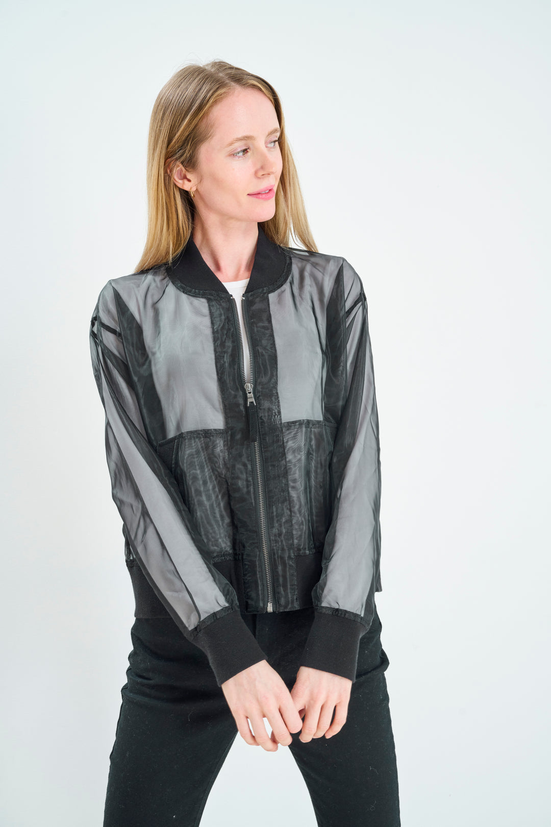 Sheer Bomber Jacket