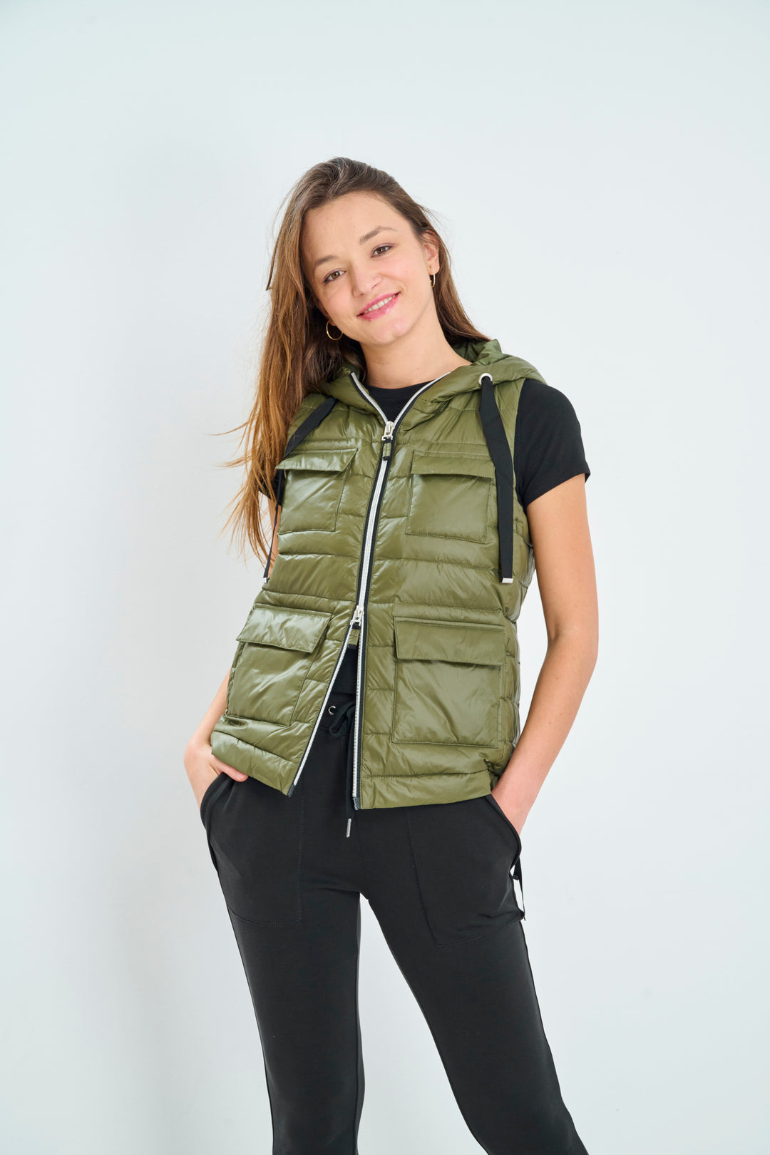 Utility Hooded Down Vest
