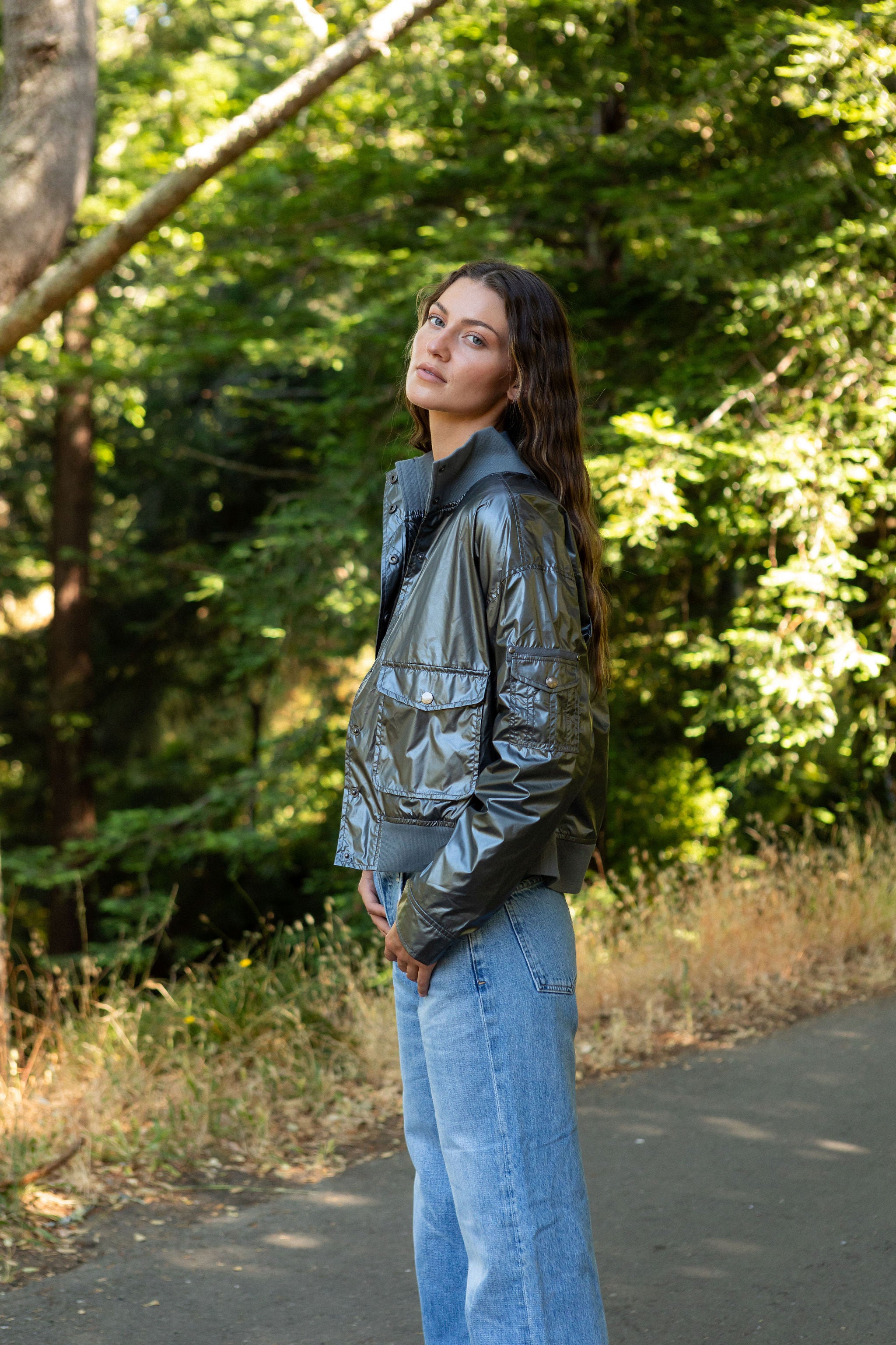 Metallic Aviator Jacket – MyAnorak