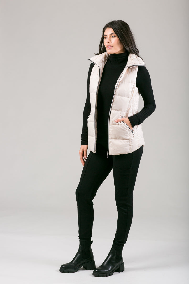 Short Hooded Quilted Vest