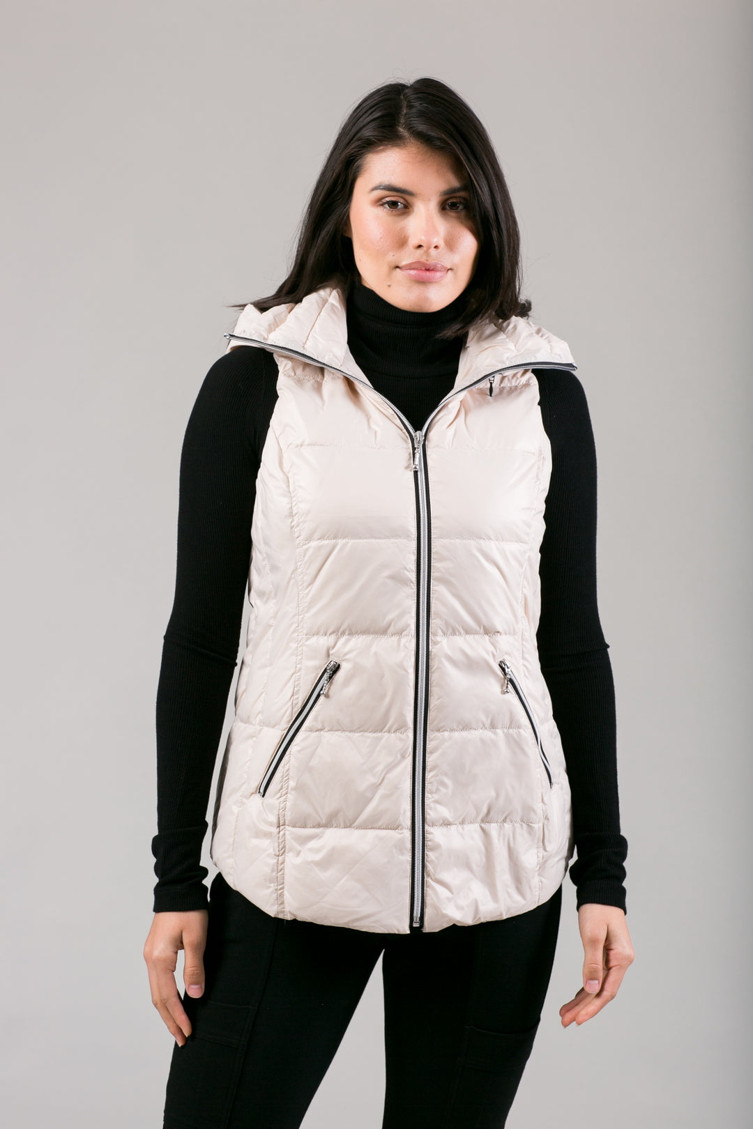 Short Hooded Quilted Vest
