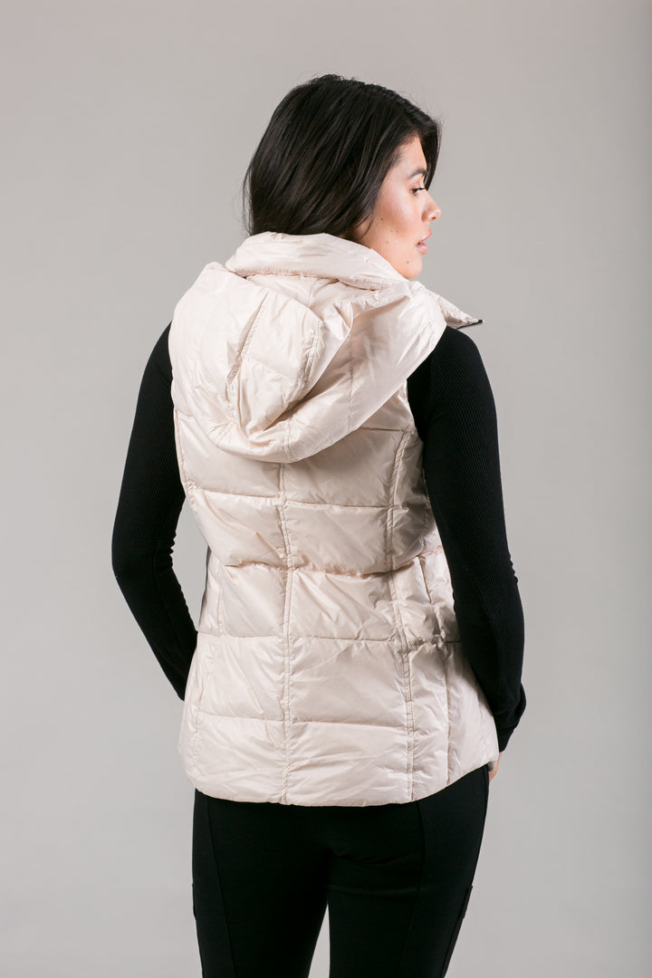 Short Hooded Quilted Vest