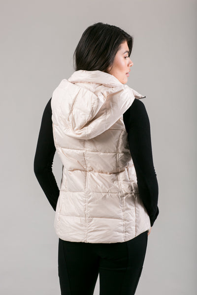 Short Hooded Quilted Vest