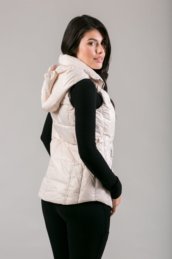 Short Hooded Quilted Vest