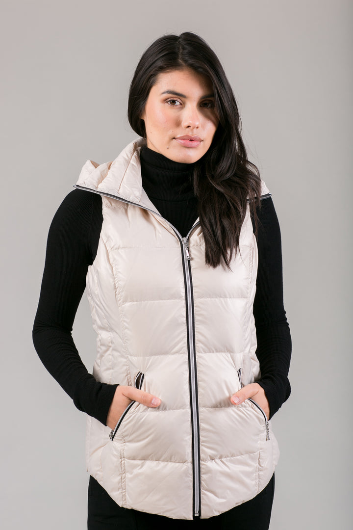 Short Hooded Quilted Vest