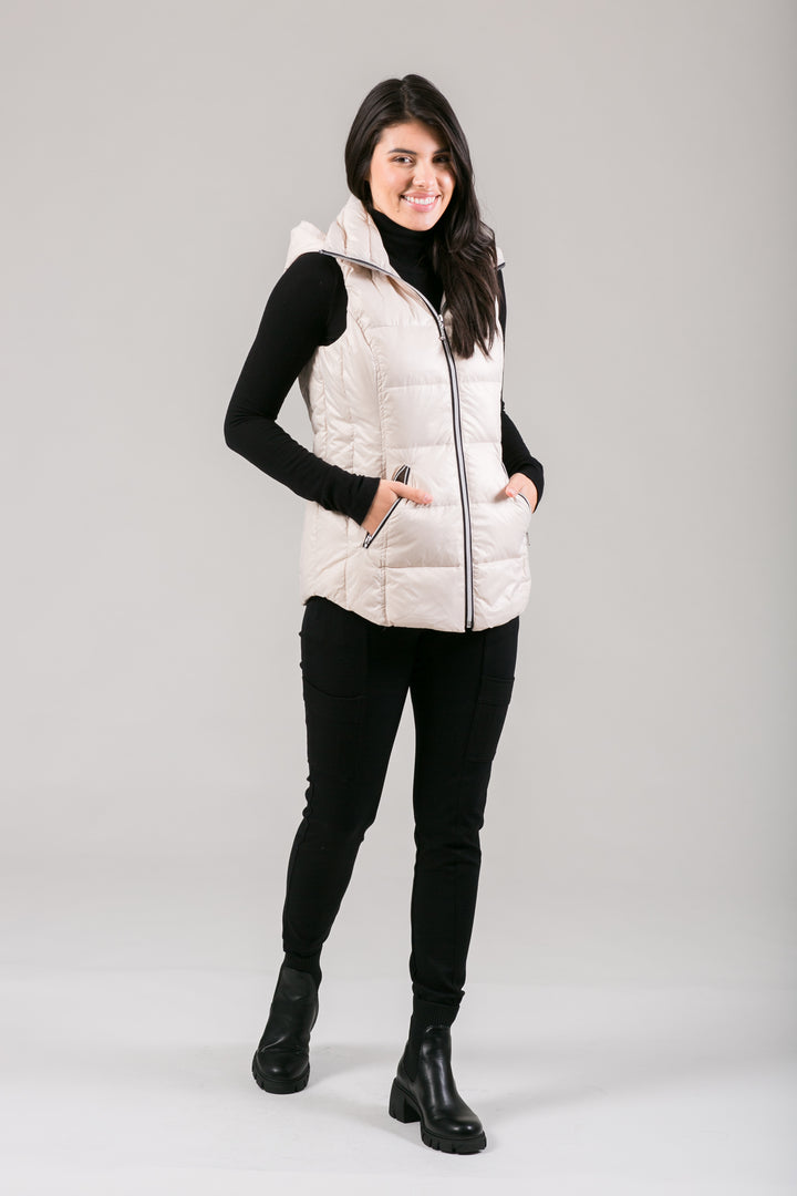 Short Hooded Quilted Vest