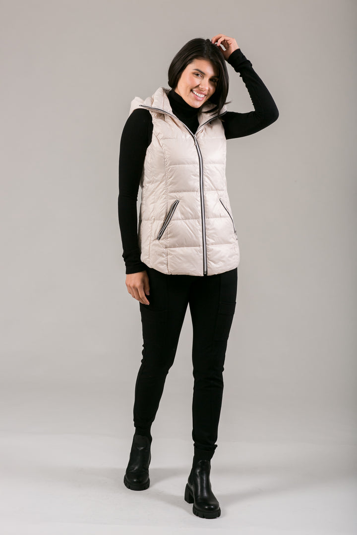 Short Hooded Quilted Vest