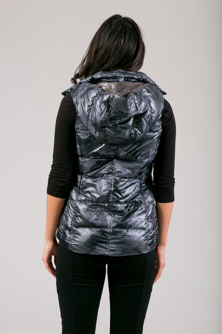 Short Hooded Quilted Vest