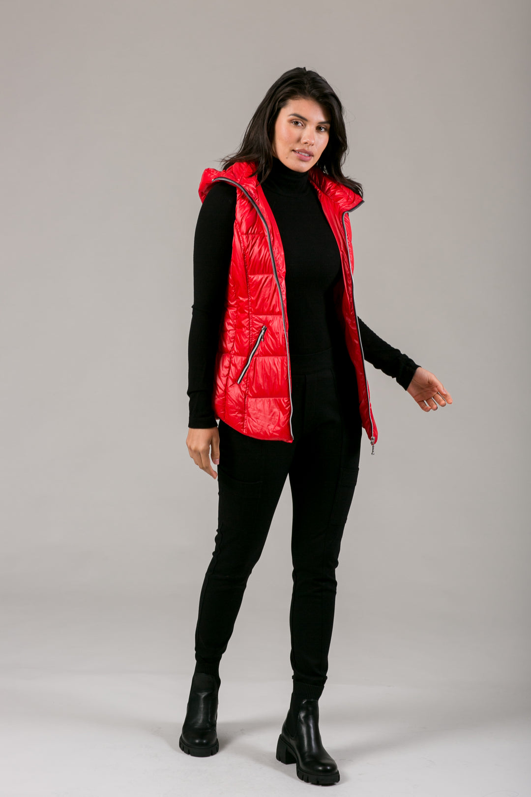 Short Hooded Quilted Vest