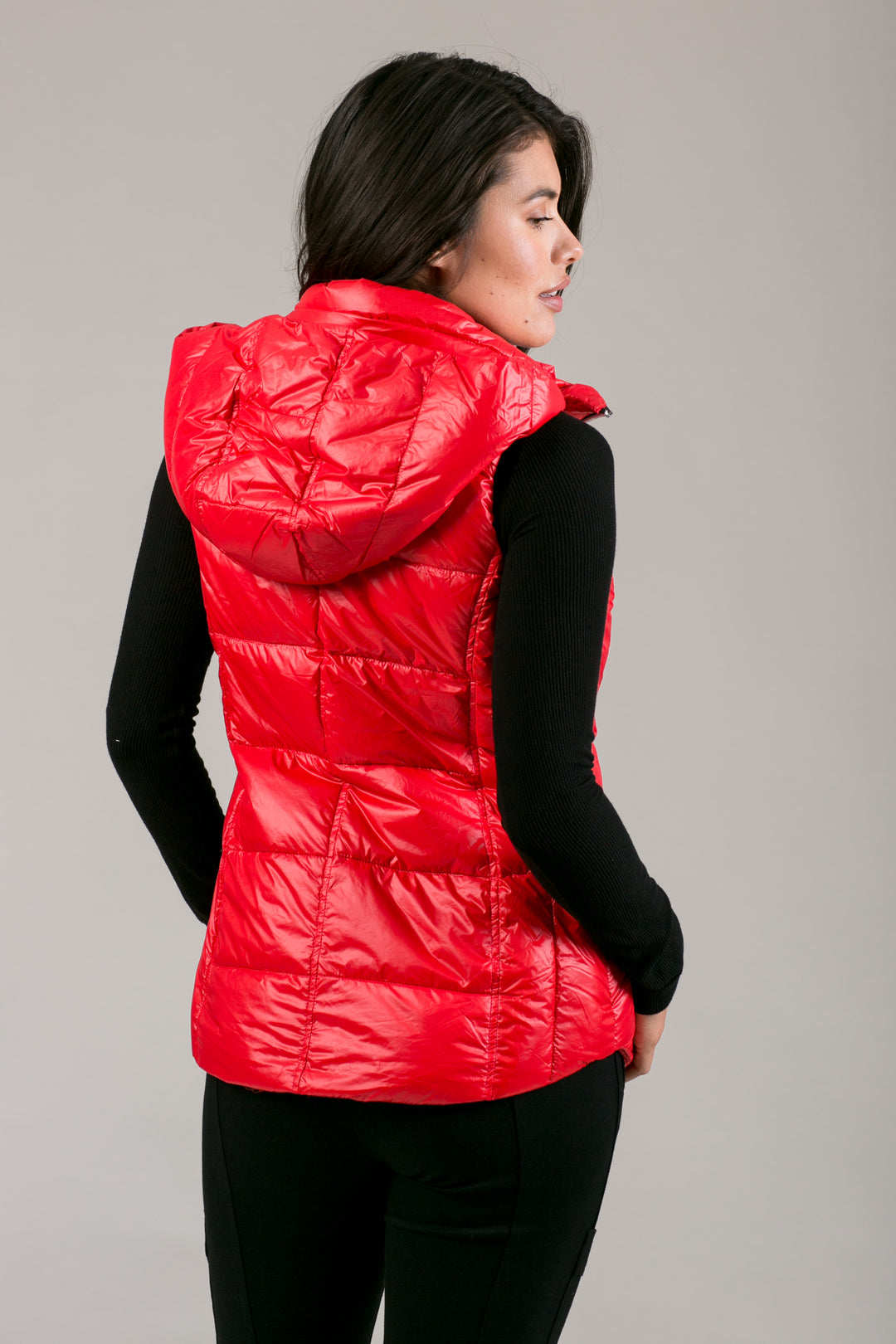 Short Hooded Quilted Vest