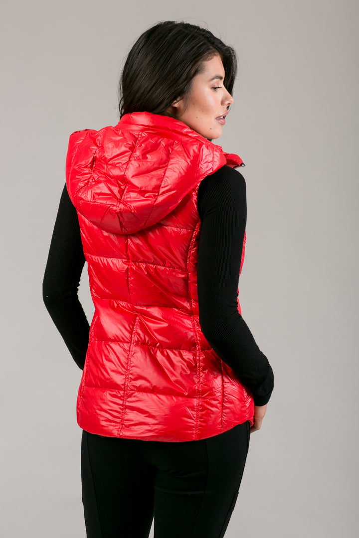 Short Hooded Quilted Vest