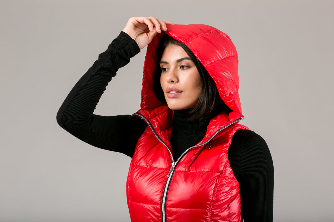 Short Hooded Quilted Vest