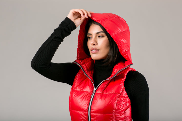 Short Hooded Quilted Vest