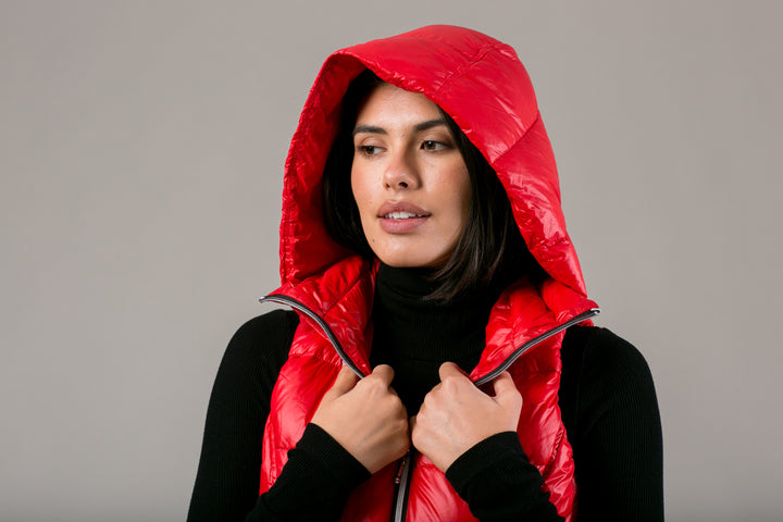 Short Hooded Quilted Vest