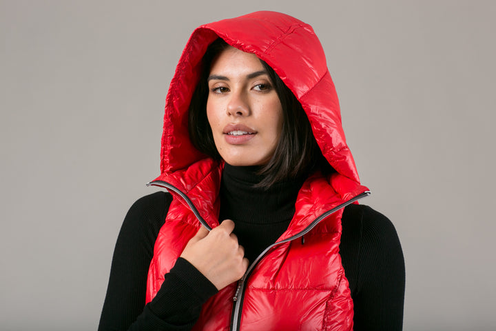 Short Hooded Quilted Vest