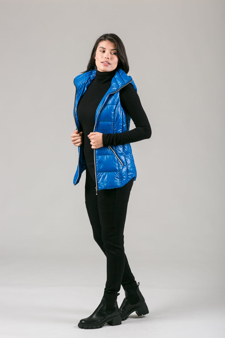 Short Hooded Quilted Vest