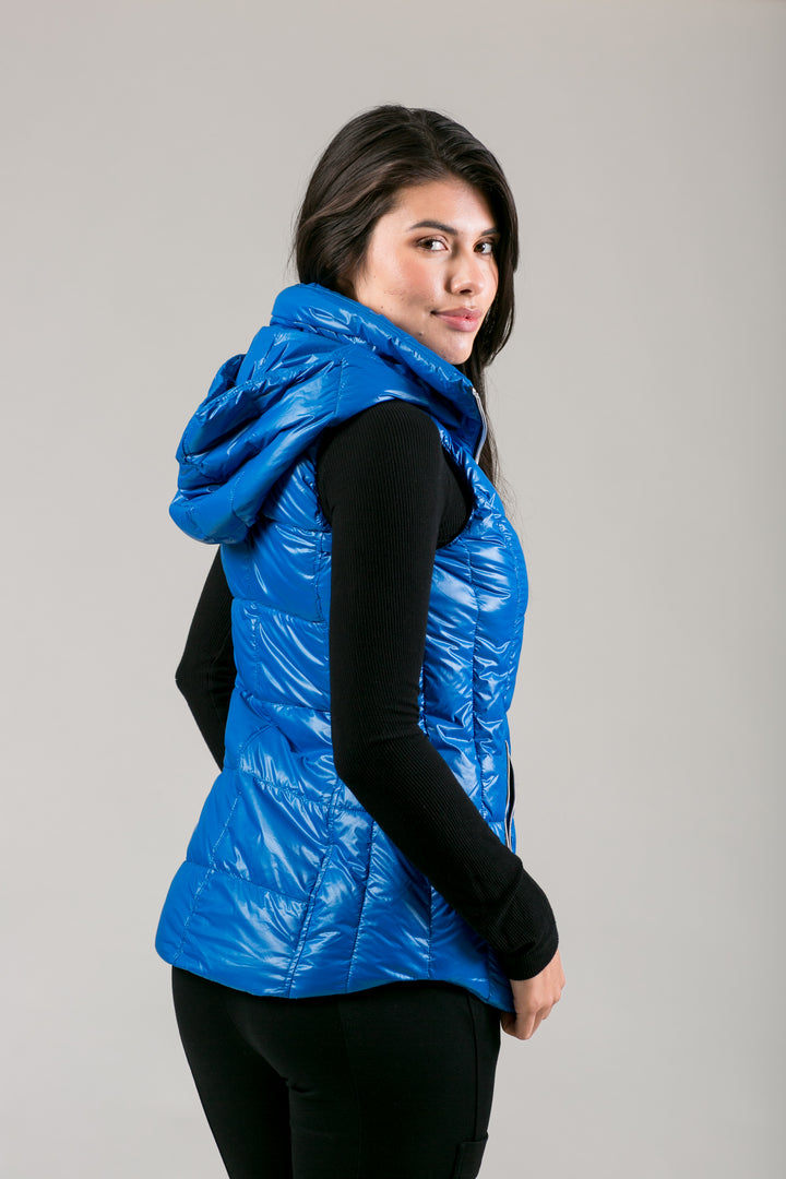 Short Hooded Quilted Vest