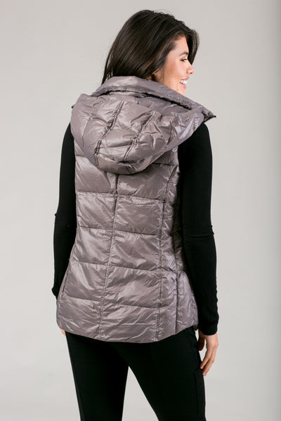 Short Hooded Quilted Vest