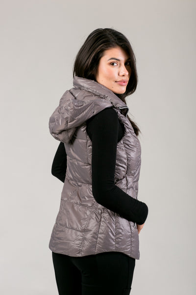 Short Hooded Quilted Vest
