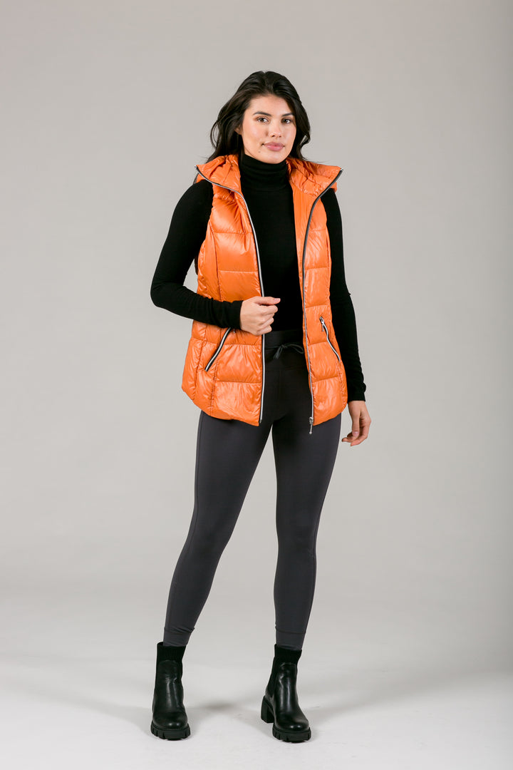 Short Hooded Quilted Vest